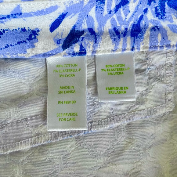 Lilly Pulitzer “Kelly” Slim Pants, EUC, Sz 8, Lavender/Blue w/Texture Stitching - Picture 12 of 14